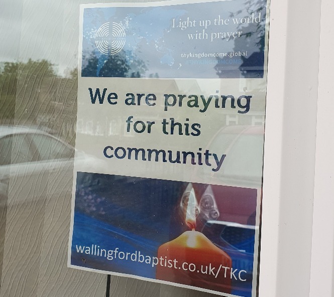 Prayer Poster in window
