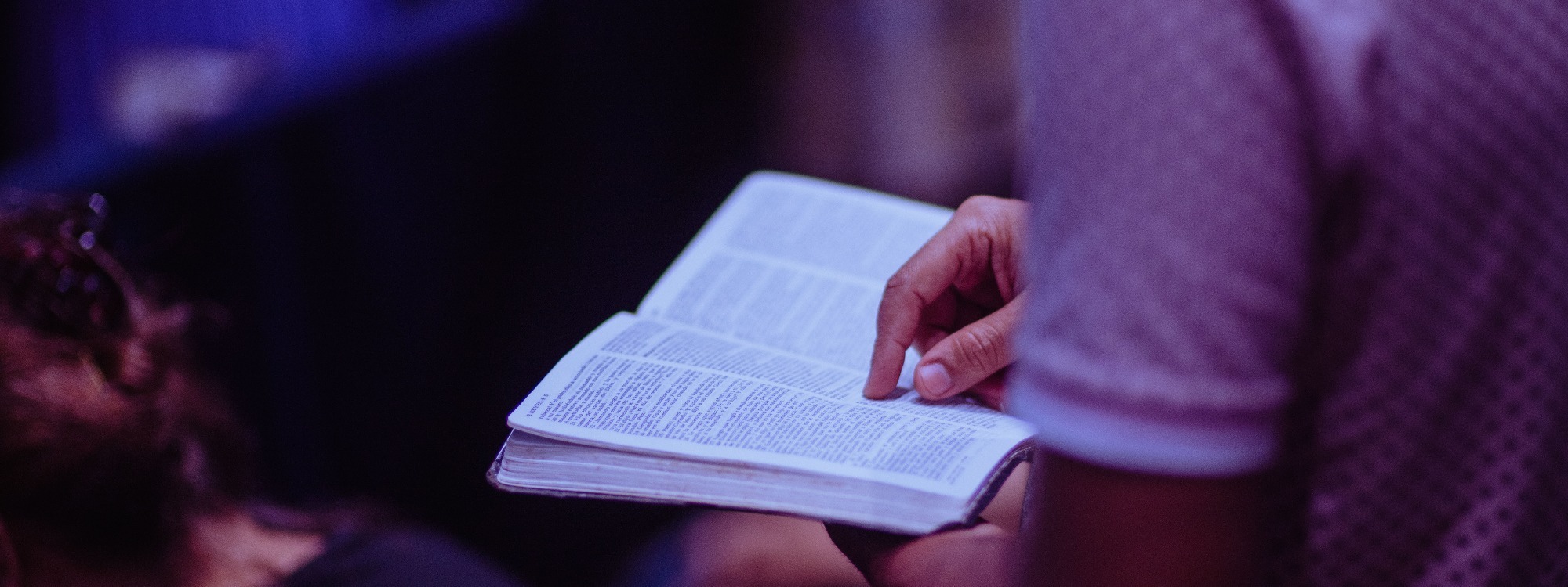 Man reading Bible